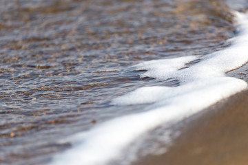 Background of the surface water on the shore