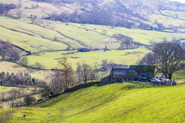 Naklejka premium View from the mountains over the beautiful countryside