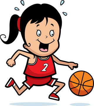 Child Playing Basketball