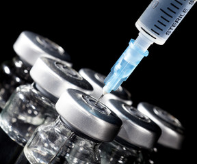 Glass Medicine Vials and Syringe