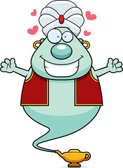 Cartoon Genie Hug