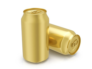 Gold drink cans