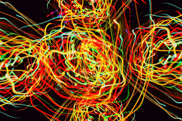 Abstract pattern of motion lights