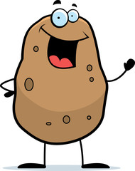 Cartoon Potato Waving