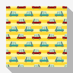 Seamless pattern collection with car , vector , illustration
