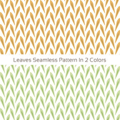 Leaves Seamless Patterns Available In Two Color Sets