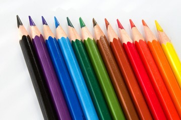 variously colored crayons