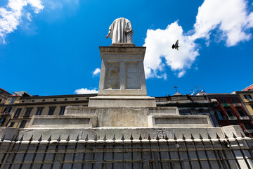  Dante Alighieri square  in Naples center, Italy