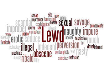 Lewd, word cloud concept 4