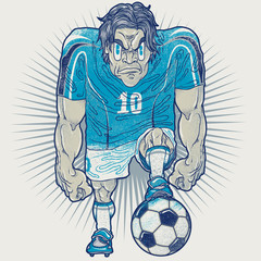 Aggressive soccer player