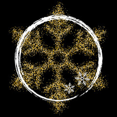 Золотая пыль, снежинка © fotosanka