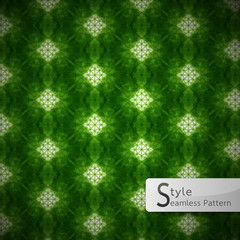 abstract flower green emerald lattice sparkling diamond vintage