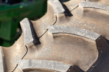 tread on the wheel as a background