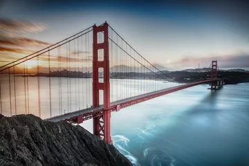 Crédence de cuisine en verre imprimé San Francisco golden gate bridge
