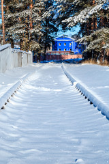 зимняя железная дорога
