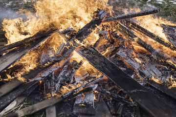 large campfire