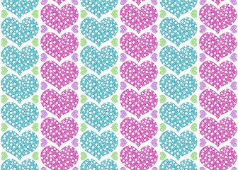 nahtlos Herzchen-Design zum Valentinstag in pastellfarben rosa u