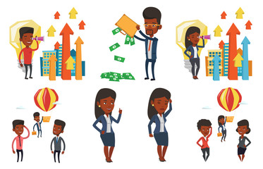 Vector set of business characters.