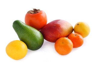 tropical multicolor fruits