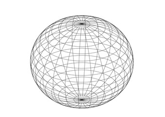 sphère en perspective 3d