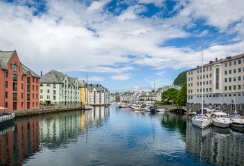 Fototapeta na wymiar Alesund panoramic view
