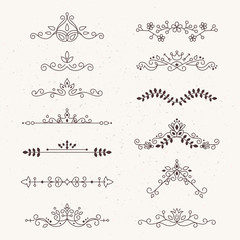Obraz premium Set of calligraphic design elements