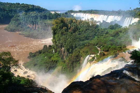 Iguazu waterfalls. View from Argentina