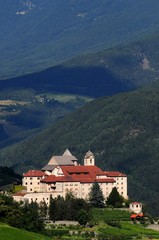 Fototapeta na wymiar Sabiona Monastery, Chiusa, Klausen, Valle Isarco, Bolzano, Trentino Alto Adige, Italy