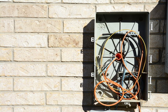 Messy Cable TV Wire Box