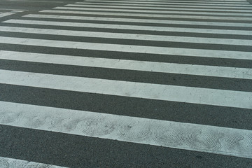 Detail on lines in crosswalk section of street