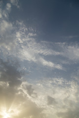 background beautiful clouds in the sky at sunset