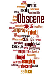 Obscene, word cloud concept 6
