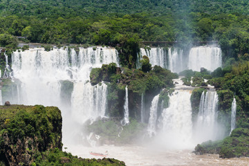Fototapeta na wymiar Landscape of the Iguazu Waterfalls Argentina
