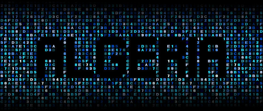 Algeria text on hex code illustration