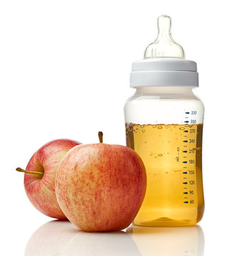juice in baby bottle