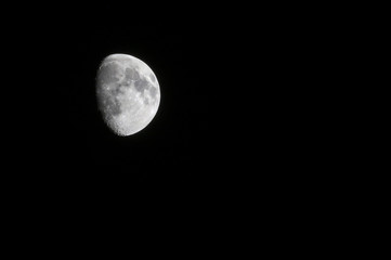 Gibbous moon left