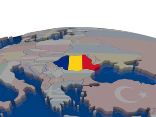 Romania with flag
