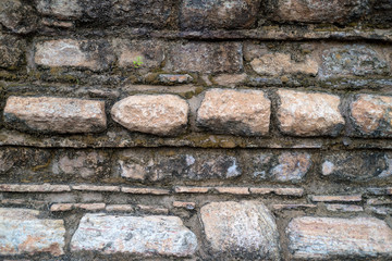 Close-up stonewall texture