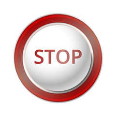 Stop Button.Vector Illustration of a red Stop Button. 