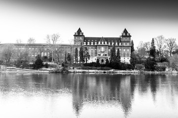 Castle of Valentino in the city of turin, historical monument, an ancient Roman castle