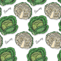 Fototapety  Seamless color pattern with savoy