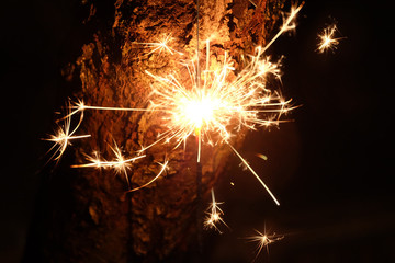Sparkler in the dark.