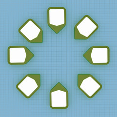 3d rendering abstract l sign for info graphic design