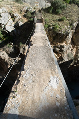 an old service bridge across a gorge