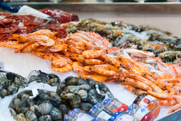 Seafood in Santa Cruz market