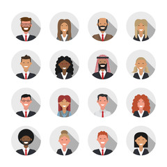 Avatar flat shadow design icons