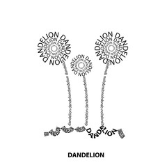 Dandelion text flower