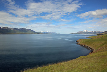 Eyjafjördur Fjord in Nordisland