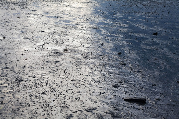 Close up view of mud texture for blur background