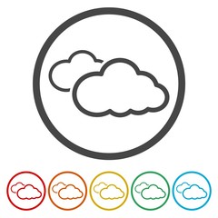 Cloud icon, vector illustration, Flat design style 